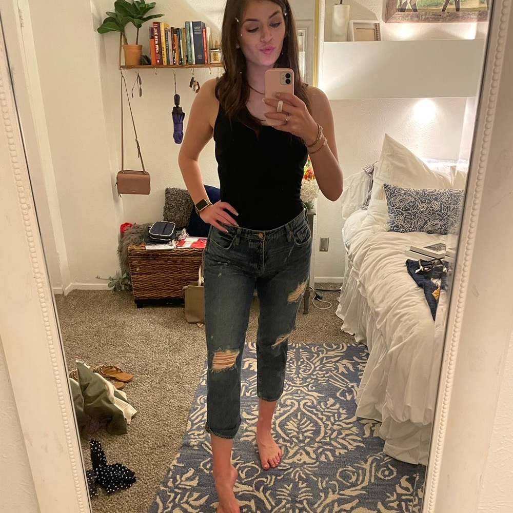 Gap Vintage High Rise Ripped Denim